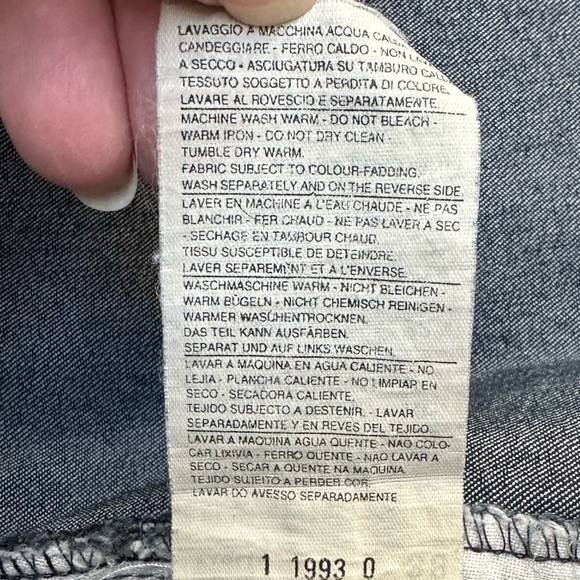 United Colors of Benetton Jean Skirt Vintage Made in Italy Size 38 US Size 8 - Picture 7 of 8